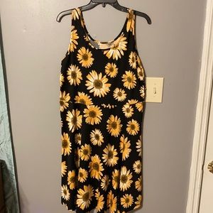 Sunflower short summer dress